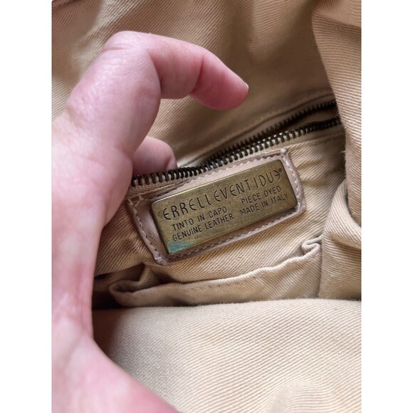 Vintage Errelleventidue Italian Leather Lazer Cut XL Handbag - Picture 10 of 16